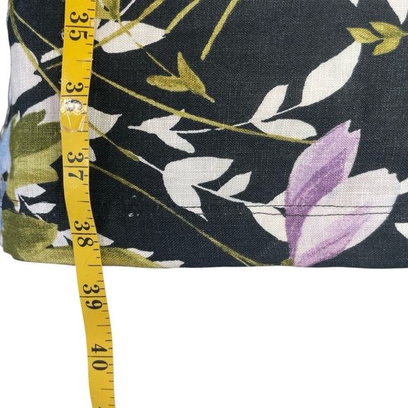 J. Jill Love Linen Floral Sleeveless Shift Dress V-Neck Medium Wedding Guest EUC - Picture 13 of 13